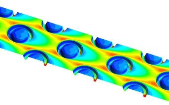 Released hemoglobin on a microstructured surface