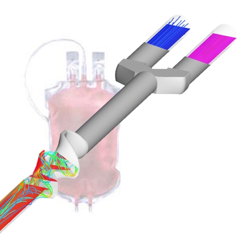  Blood mixing unit for diluting blood concentrates