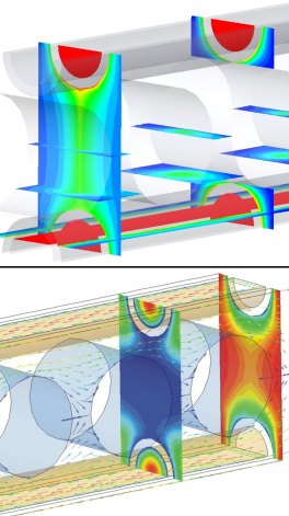 Visualisation of the oxygen partial pressure and the velocity distribution in an oxygenator model