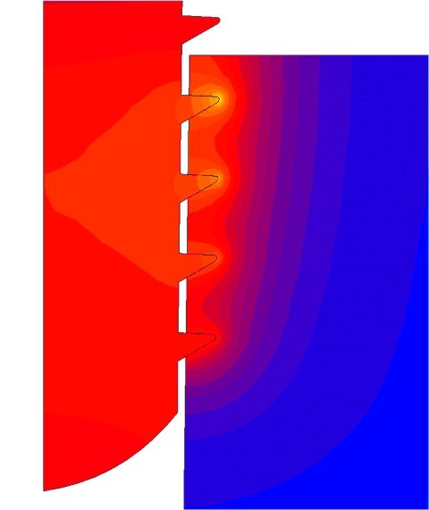 Thermal analysis of an inserted bone screw